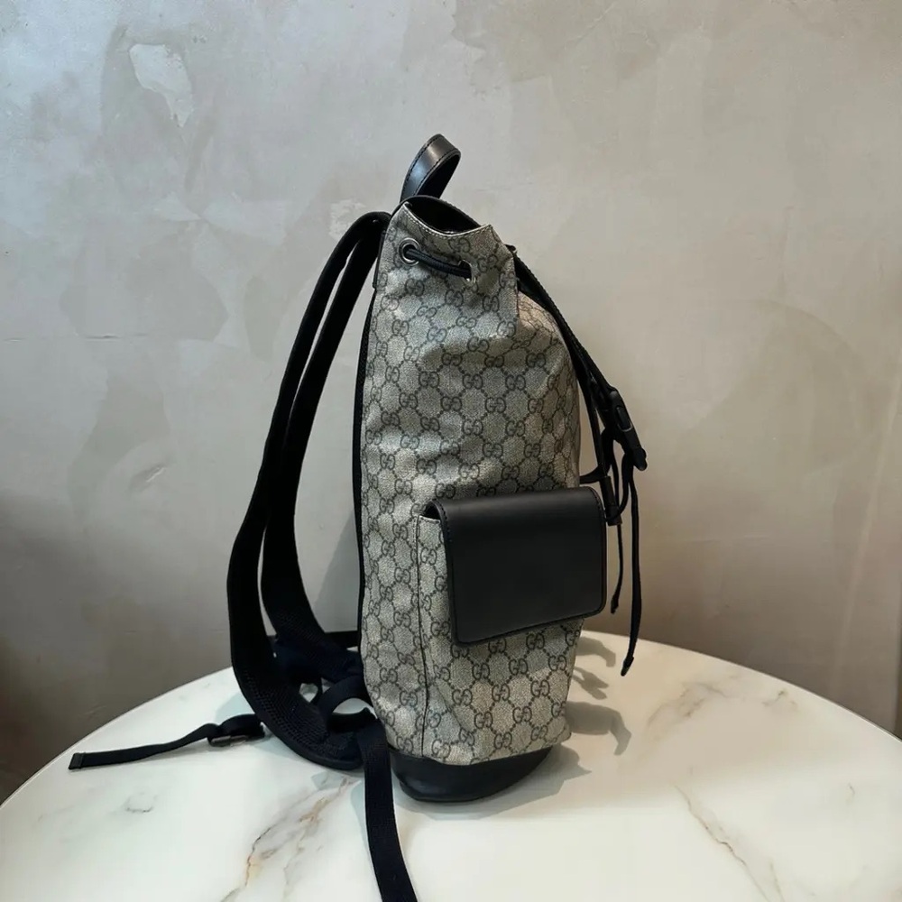 Gucci Monogram Black and Gray Backpack